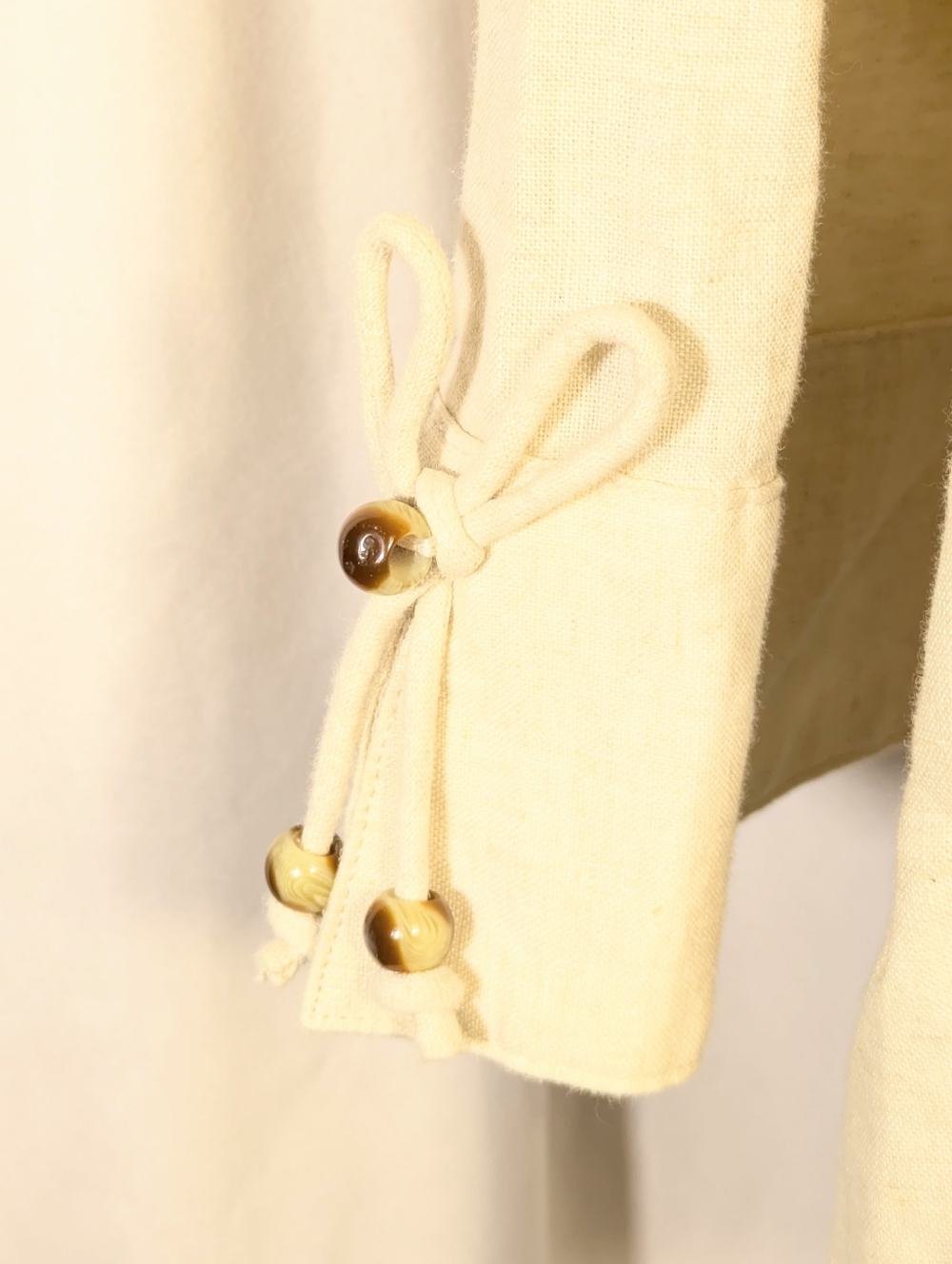 JM Collection Women's Linen Button Down Tan Shirt Capsule Coastal Summer Sz 18 - Picture 4 of 9